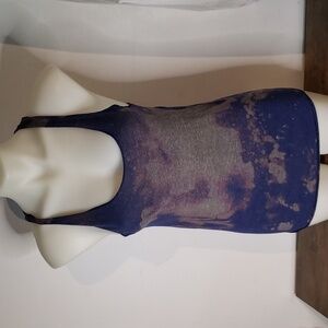 American Apparel purple tri blend collection tie dye tank top